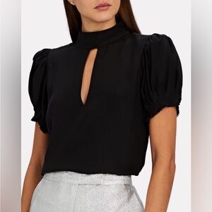 Frame Denim 100% Silk Pleated Party top